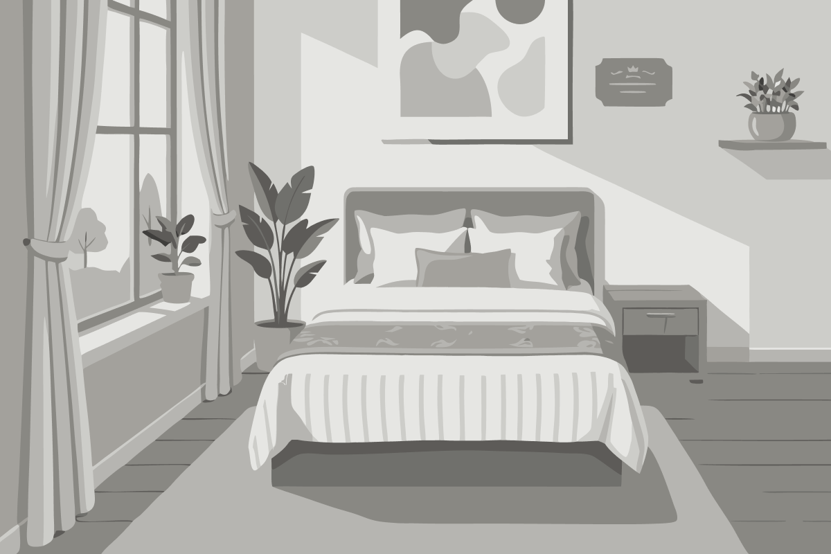 Quarto com Cama de Casal ou 2 de Solteiro